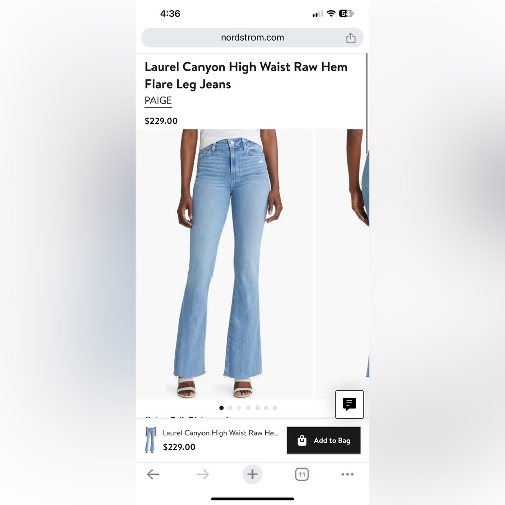 PAIGE Laurel Canyon High Rise Flare Jeans